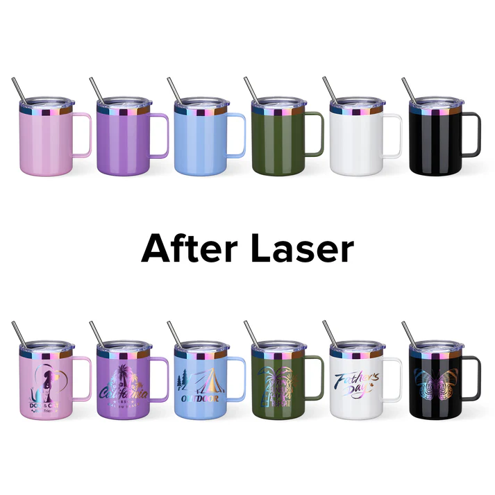 12oz rainbow plated mug