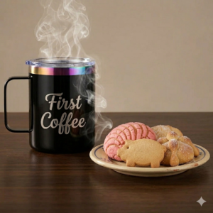 12oz rainbow plated mug